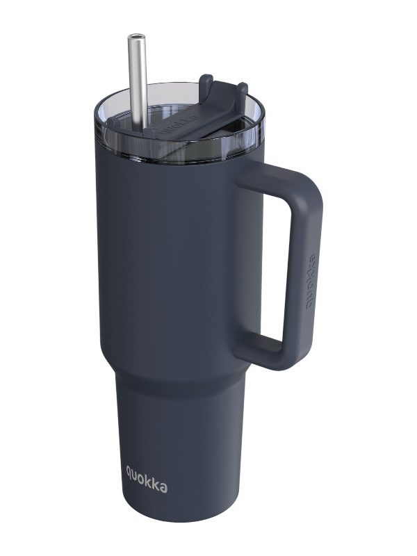 Quokka Stream - Termohrnek z nerezové oceli 1200ml s brčkem (grafit)