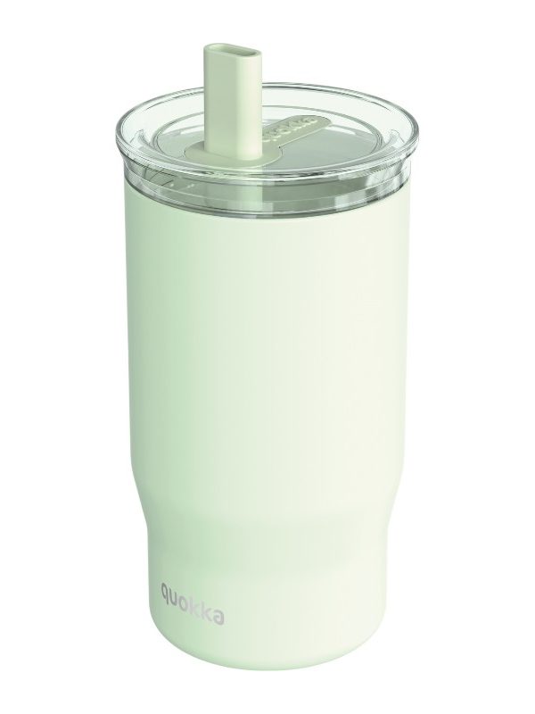 Quokka Mist - termohrnek z nerezové oceli s brčkem o objemu 720 ml (pastelově zelená)