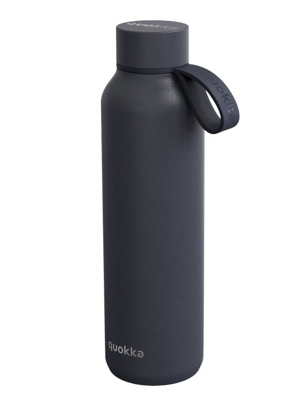 Quokka Solid s popruhem - termoska z nerezové oceli o objemu 630 ml s popruhem (břidlicová)