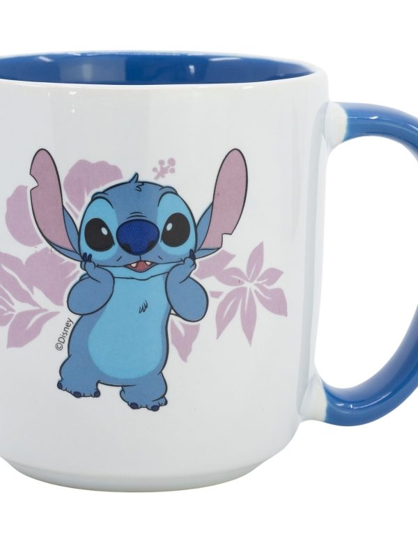 Disney Stitch - Keramický hrnek v dárkové krabičce z kolekce Květiny 380 ml
