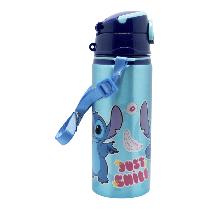 Disney Stitch - Hliníková láhev na vodu s brčkem a popruhem 730 ml - Image 3