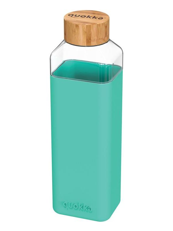 Quokka Storm - Skleněná láhev na vodu 700 ml (tyrkysová)