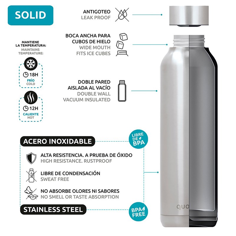 Quokka Solid Kids s popruhem - termoláhev z nerezové oceli o objemu 330 ml s popruhem - Image 4