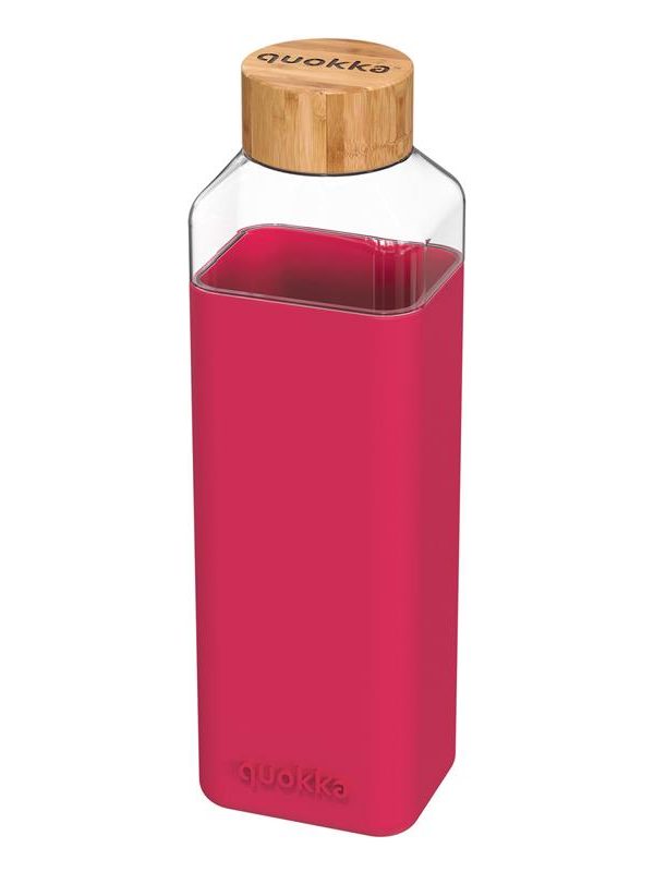 Quokka Storm - Skleněná láhev na vodu 700 ml (bordově červená)