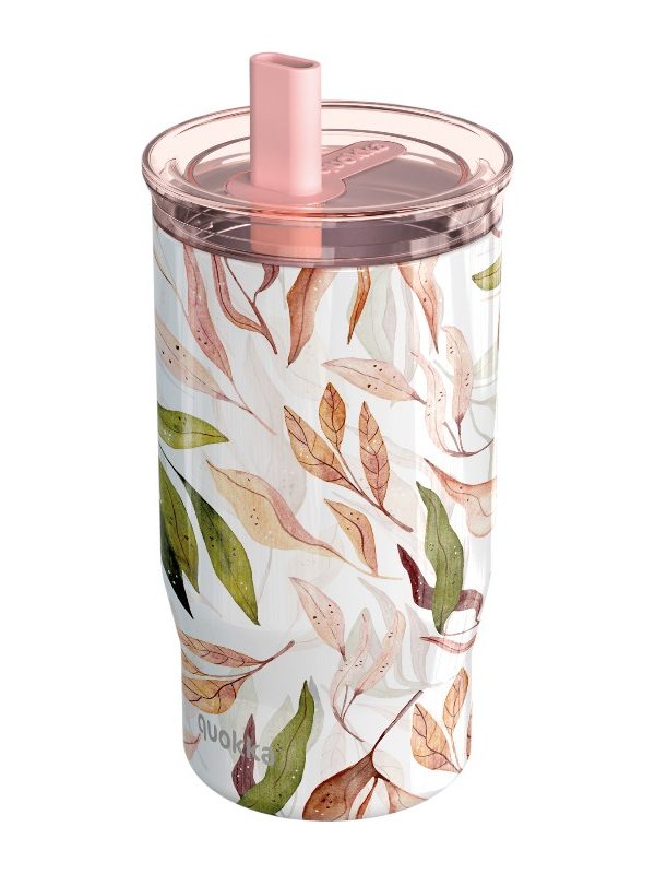 Quokka Mist - termohrnek z nerezové oceli s brčkem 720 ml (padající listí)