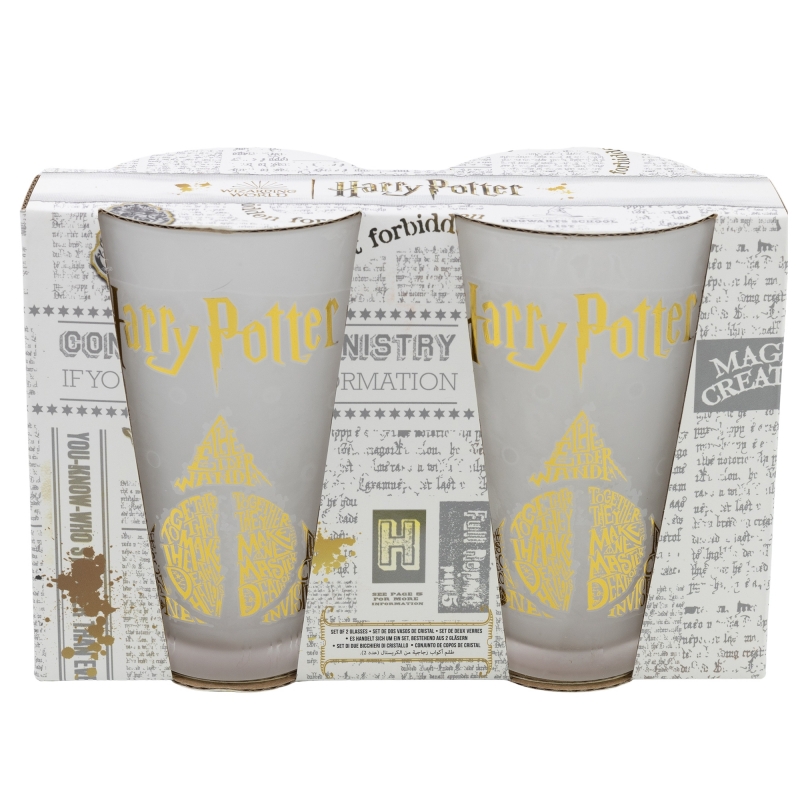 Harry Potter - Sada dvou sklenic v dekorativní krabičce z kolekce Zlatá magie 490 ml