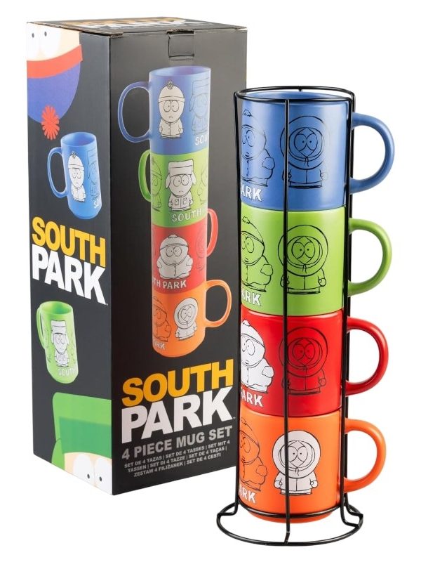 South Park - Sada 4 keramických hrnků se stojánkem 300 ml