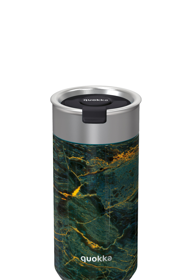 Termohrnek Quokka Boost na kávu - nerezový termohrnek s nálevníkem 400ml (Greenstone)