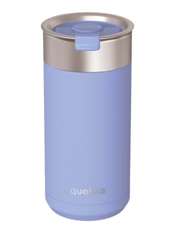 Termohrnek na kávu Quokka Boost - nerezový termohrnek s nálevníkem 400ml (džínově modrá)
