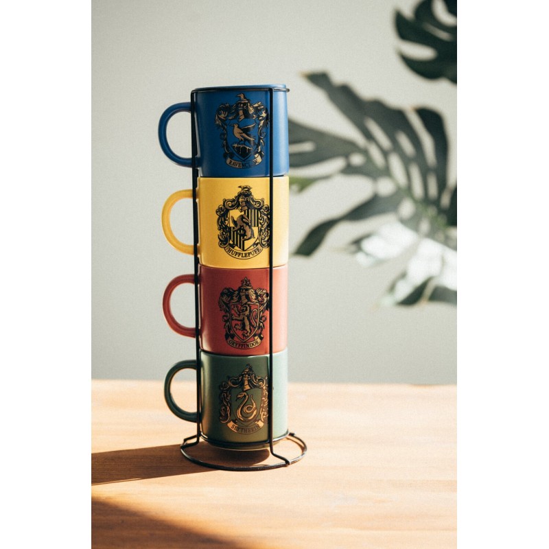 Harry Potter - Sada 4 keramických hrnků se stojánkem 300 ml Bradavické koleje - Image 3