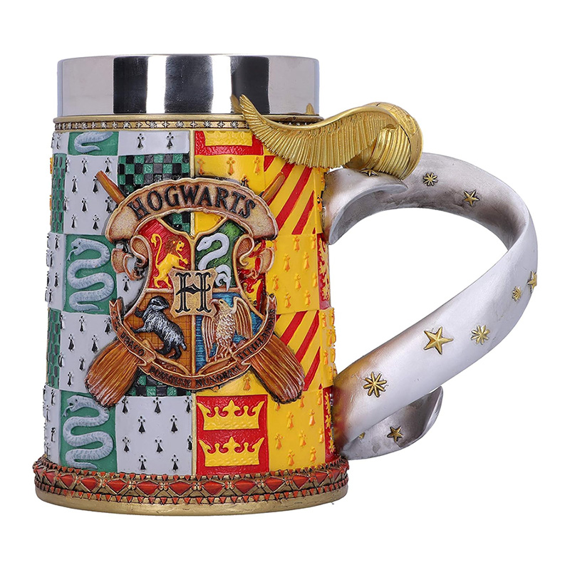 Harry Potter - Hrnek z nerezové oceli/Lebka v dárkové krabičce Zlatonky 600ml