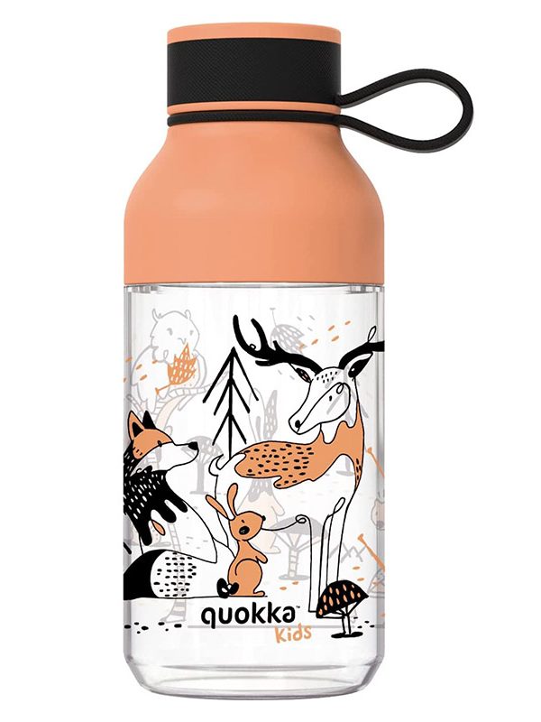 Quokka Ice Kids s popruhem - láhev na vodu ecozen 430 ml s popruhem (In The Woods)