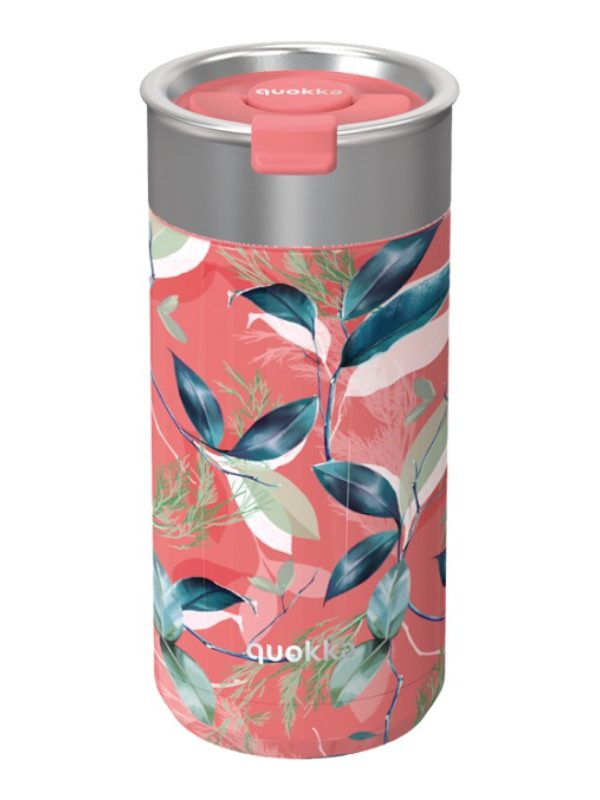 Quokka Boost Coffee Tumbler - nerezový termohrnek s nálevníkem 400ml (exotická růžová)