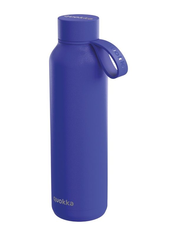 Quokka Solid s popruhem - termoska z nerezové oceli o objemu 630 ml s popruhem (tmavomodrá)
