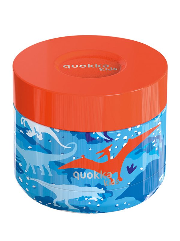 Dětská termoska Quokka Whim - termoska na oběd / obědová krabička pro děti 369 ml (dinosaurus)