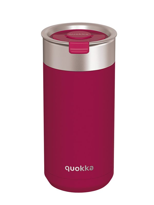 Termohrnek Quokka Boost Coffee Tumbler - nerezový termohrnek s nálevníkem 400ml (bordově červená)