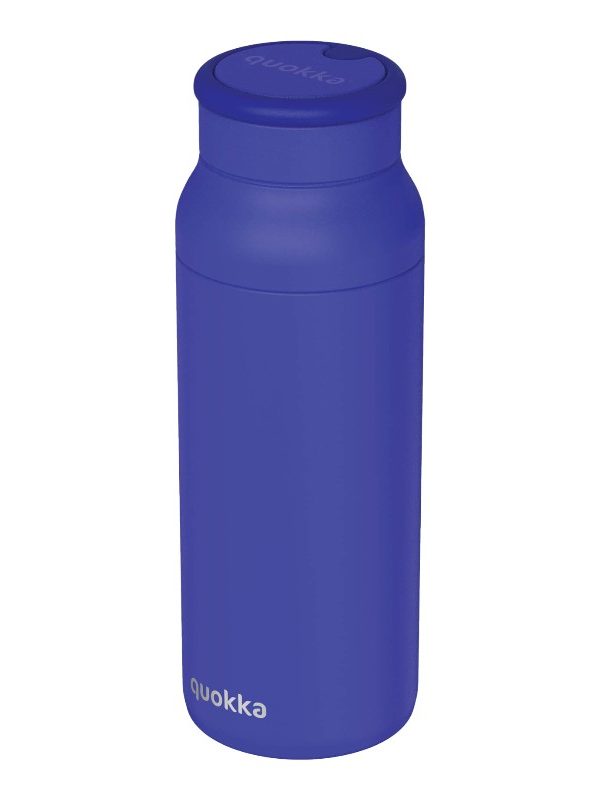 Quokka Echo - láhev z nerezové oceli o objemu 690 ml se silikonovou rukojetí (tmavomodrá)