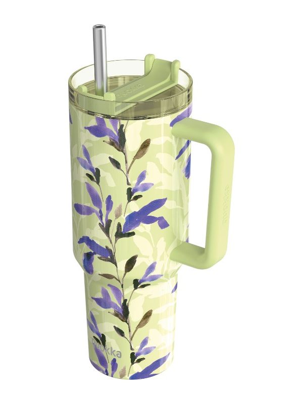 Quokka Stream - Termohrnek z nerezové oceli 1200ml s brčkem (Matcha)