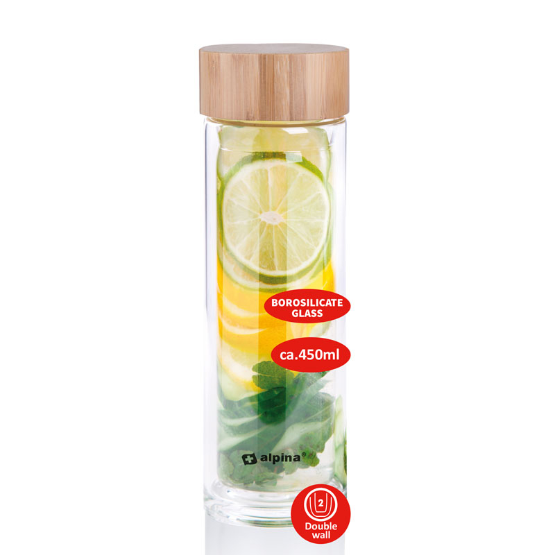 Alpina - Skleněná termo láhev (dvojitá stěna) 450 ml - Image 8