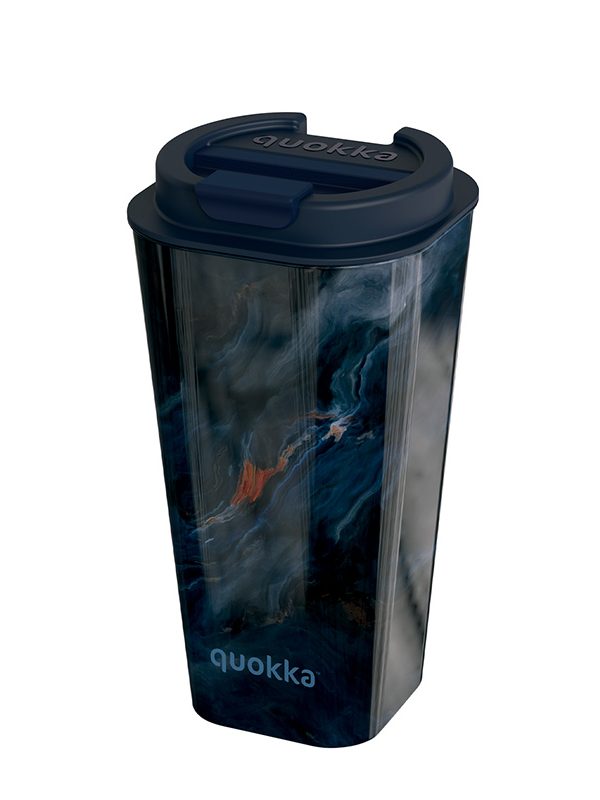 Quokka Vaso Cafe Double Walled - Dvoustěnný hrnek 450 ml (tmavý kámen)