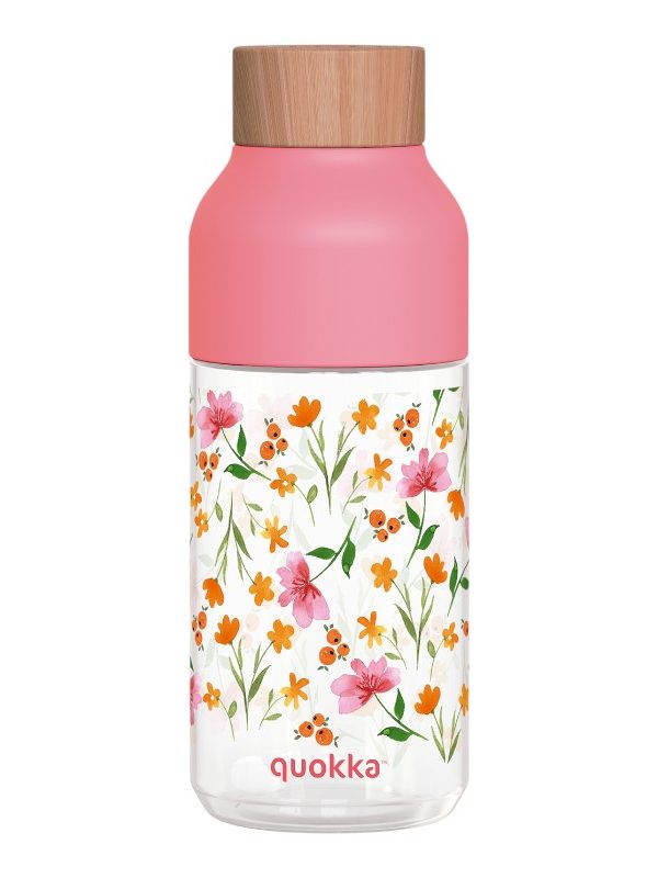 Quokka Ice - láhev na vodu ecozen 570 ml (růžové květy)